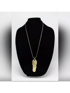 The Sak 28" Gold Tone Layered Pendant Necklace NWT